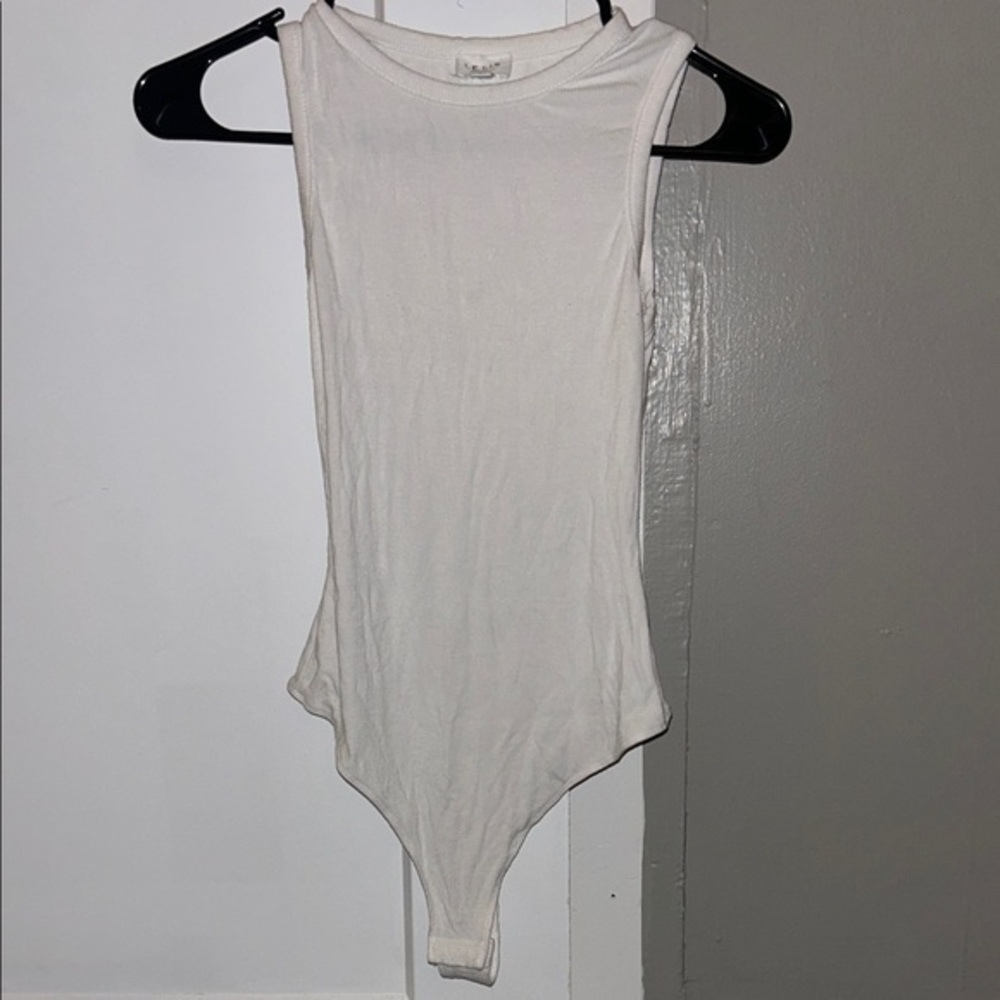 Lelis High Neck Bodysuit White- Small